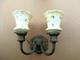 Single. E F Caldwell & Co Turtleback Bronze With Gilt Sconce. 2 Arms Signed