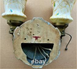 Single. E F Caldwell & Co Turtleback Bronze With Gilt Sconce. 2 Arms Signed