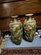 Spring Sale! Rare Pair Of Large Signed Antique Japanese Satsuma Leaf Vases 18x8x7