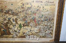 Stunning Pair Of Original Framed Battle Of Omdurman September 1898 Stamped