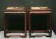 Superb Pair Of Antique Chinese Huanghuali Wood Marble Stand Signed & Dated 1779