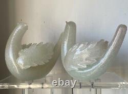 VENINI Murano Glass Birds Pair Doves Antique Signed Italian TYRA LUNDGREN