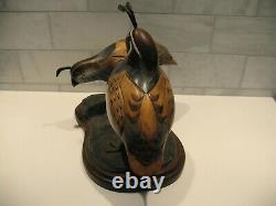 VERY RARE Vintage 1982, A Wooden Bird Factory, Quail Pair Carving, Signed, Dated