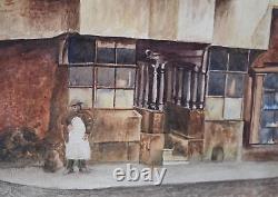 VIEWS OF LEICESTER CASTLE ANTIQUE WATERCOLOURS PAIR E. HARTOPP c1900