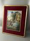 Vtg Italian Victorian Courting Couple Oil Painting W Gold Ormolu Frame Signed