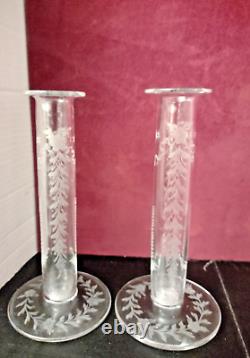 Very Rare Pair Of Hawkes Antique Hatpin Holders Signed