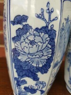 Very large Pair of Blue and White Chinese Vases (14)