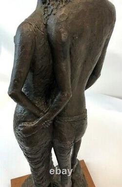 Vintage 1963 Austin Productions Schillac Signed Bronze Resin Love Couple Statue