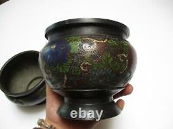 Vintage Antique Pair Signed Fine Chinese Old Scholar Vase Pot Bronze Signed Rare