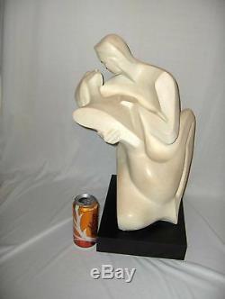 Vintage Austin Sculpture Modern Art Couple In Love Statue Signed Danel NICE