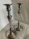 Vintage Fisher 395 Signed Pair Sterling Silver Weighted Candlesticks 10.5 Tall