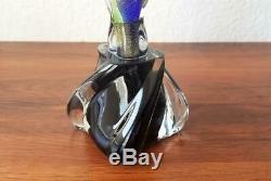 Vintage Murano Art Glass Sculpture Couple Embracing 24K Gold Flake Signed Italy