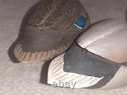 Vintage Pair Carved Wood Mallard Duck Decoys signed Oliver Lawson Crisfield MD