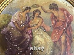 Vintage Pair Of Angelika Kauffmann Signed Hand-Painted Porcelain Plaque