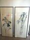 Vintage Pair Of Chinese Hanging Scrolls 66-signed And Framed