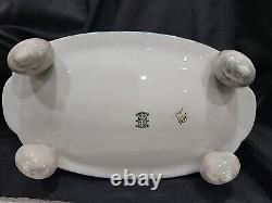 W Guerin Limoges HP COURTING COUPLE Porcelain Jardinière/Cache Pot 12,5 SIGNED