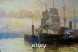 WILLIAM THORNLEY Antique PAIR of original SIGNED English Marine Oil Paintings