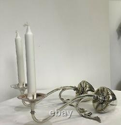 Was Benson Pair Of Seed pod Counterweight Candlesticks Signed