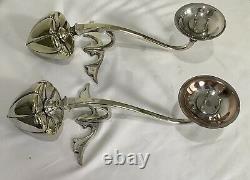 Was Benson Pair Of Seed pod Counterweight Candlesticks Signed