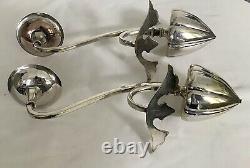 Was Benson Pair Of Seed pod Counterweight Candlesticks Signed