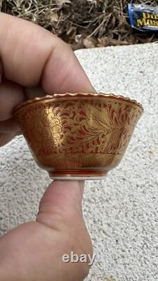 Wonderful Antique Japanese Pair of Porcelain Small kinraden Bowls Signed