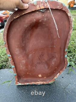 Wonderful Antique Pair Of Italy Ceramic Plaques Hanging Wall Signed